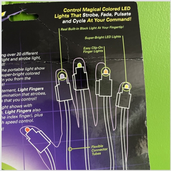 NEW NOS Vintage Spencer Can You Imagine Black Light DANCE Show HAND GLOVE STROBE - Picture 9 of 9